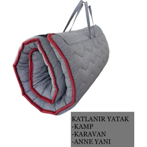 Taşınabilir Katlanır Yatak Karavan Kamp Deprem Yatağı Otel Misafir Anne Yanı Yer Yatağı 90*190 Tek Kişilik