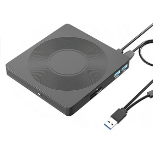 6 In1 Harici Cd/dvd Sürücüsü Usb3.0 Tip C CD DVD Rw VCD Optik Sürücü Sd Tf Kart Okuyucu ile Pc Dizüstü Bilgisayar Için DVD Yazıcı (Yurt Dışından)