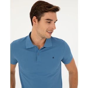 Pierre Cardin Erkek Koyu Mavi Slim Fit Basic Tişört 50291625-VR032