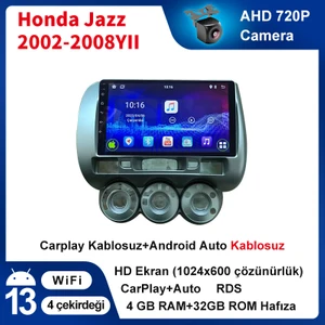 Honda Jazz City 2006-2008YIL 4gb Ram 32GB Hafıza Carplay Android Araç Multimedya Cihazı