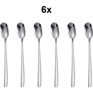 Çelik 6 Adet 20 cm Uzun Kahve Smoothie Tatlı Latte Karıştırma Kaşığı CIN749BY
