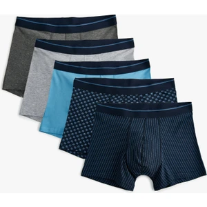 5'li Boxer Seti Çok Renkli Pamuklu