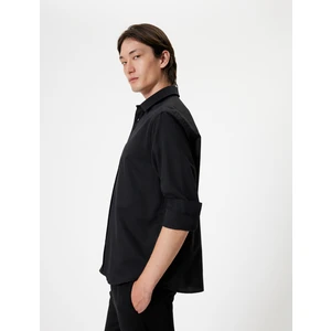 Oxford Gömlek Uzun Kollu Pamuk Karışımlı