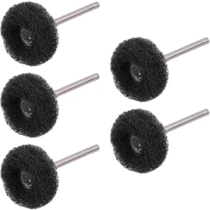 6207X5 5'li Paket Pimli Aşındırıcı Temizleme Polisaj Keçe 25MM - Siyah 400 Kum