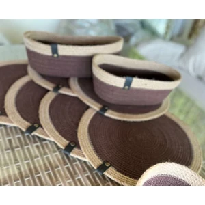 Double Knot Design 8 Prç Supla Amerikan Servis Seti Tress Jüt Hediye