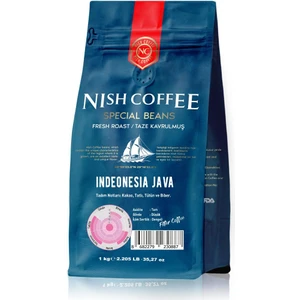 Nish Kahve Nish Filtre Kahve Endonezya Java 1000 gr Çekirdek Kahve