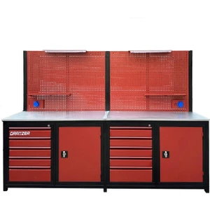 2.5 Metre 10 Çekmeceli 2 Dolaplı Takım Tezgahı