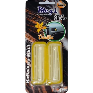 Meys Oto Petek Kalorifer Kokusu Sarı - 1 Paket (4ADET) - Clips Mandal Araba Kokusu