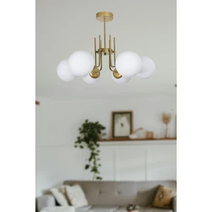 Vien Modern Tasarım Salon Yemek Odası Mutfak Eskitme Renk Camlı Sarkıt 6 Lı Avize