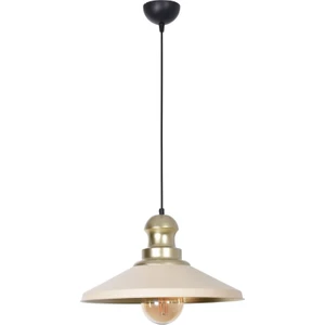 Afra Modern Tasarım Salon Mutfak Yatak Odası Cafe Mutfak Metal Krem Renk Tekli Avize ( Çap 36 cm )