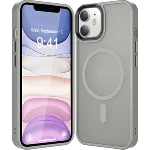 M.tk moveteck Apple iPhone 11 Uyumlu Kılıf (12 Görünümlü) Mat Magsafe Wireless Şarj Özellikli Darbe Önleyici Hassas Butonlu Sio