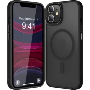 M.tk moveteck Apple iPhone 11 Uyumlu Kılıf (12 Görünümlü) Mat Magsafe Wireless Şarj Özellikli Darbe Önleyici Hassas Butonlu Sio