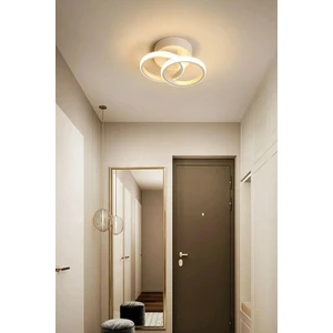 Lena Modern Tasarım Beyaz Renk Salon Mutfak Hol Beyaz LED 2 Li Avize
