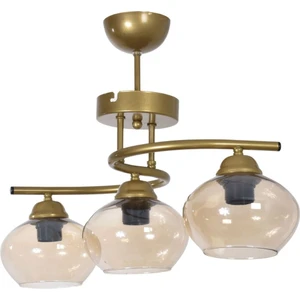 Fuji Modern Dekoratif Salon - Mutfak - Yatak Odası Renk Camlı 3 Lü Avize