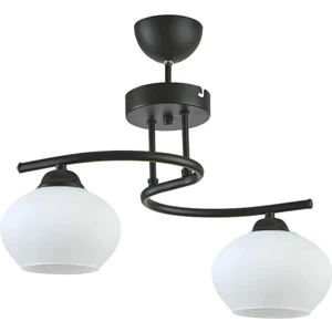 Fuji Modern Dekoratif Salon - Mutfak - Yatak Odası Siyah Renk Camlı 2 Li Avize