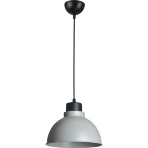 Perge Özel Tasarım Dekoratif Cafe - Mutfak Hol Salon Gri Siyah Renk Sarkıt Tekli Avize (Çap 21 Cm)