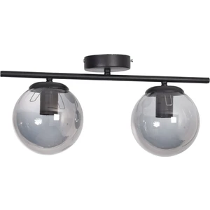 Nika Modern Salon - Mutfak - Yatak Odası Siyah Füme Cam Modern 2 Li Avize