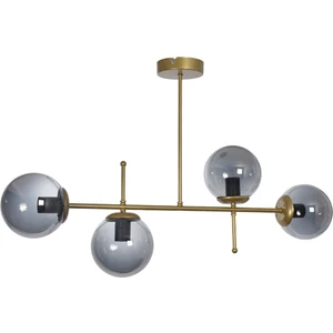 Feris Modern Tasarım Salon Mutfak Yatak Odası Eskitme Renk Fümecamlı 4 Lü Avize