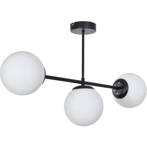 Roma Modern Tasarım Salon Yemek Odası Mutfak Siyah Renk Beyaz Camlı Sıralı 3 Lü Avize