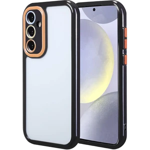 Case 4U Samsung Galaxy S24 Kılıf Kamera Korumalı Renkli Kenar ve Çerçeve Tasarımlı Vitamin Kapak Siyah