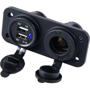 Şarj Söketi Marin Tip + Çiftli USB Girişi 12v Set