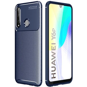 Huawei Y6P Kılıf Karbon Desenli Şık Tamia Premium Silikon Kapak