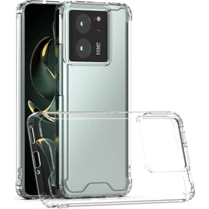 Techno Guru Xiaomi Mi 13T Pro Tam Koruma Sağlayan Sert ve Şeffaf Coss Premium Silikon Kılıf