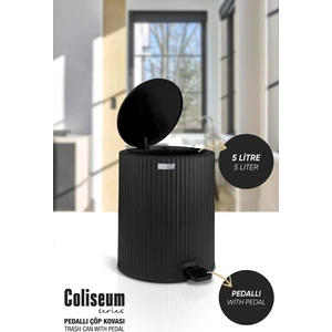 Okyanus Home Coliseum Siyah Pedallı Çöp Kovası