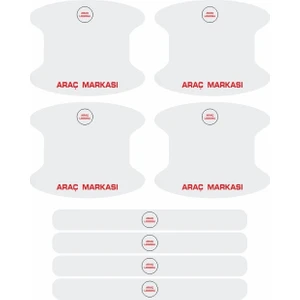 Sm Motors Ford Fiesta Araçları Için Uyumlu Kapı Içi Çizik Önleyi Seti 8'li