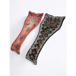 Artistic Quality Dekoratif  Tasarım Kirli Kaşık Altlığı, Kaşıklık, Kepçe Altlığı, Çini / Seramik Tamamen El Yapımı
