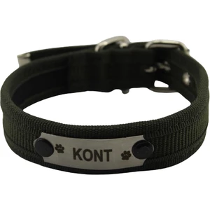 MgTasma Kişiye Özel Isimli, Yumuşak Dokulu Haki Kolon Köpek Tasması, Köpek Boyun Tasması