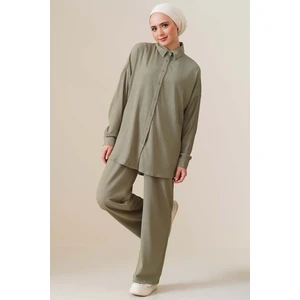 T5858 Örme Tesettür Ikili Takım - Çağla