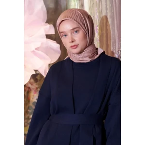 Madame Polo Ipeksi Jakar Safir Eşarp Zebra Desen - Bronz