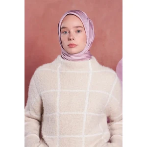 Madame Polo Ipeksi Jakar Safir Eşarp Zebra Desen - Lila