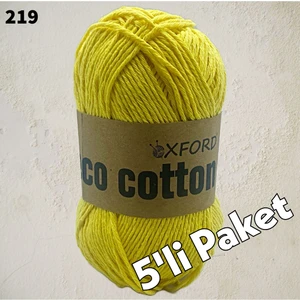 5’li Paket Eco Cotton - Rejenere Cotton Ip - 219 Canlı Sarı