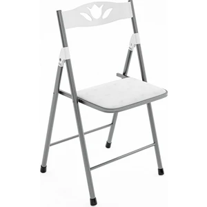 Katlanır Sandalye Mutfak Sandalyesi Beyaz 1046