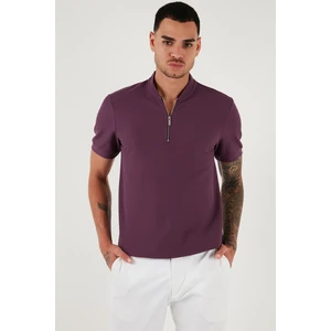 Pamuklu Regular Fit Yarım Fermuarlı T Shirt Erkek T Shirt 5902653