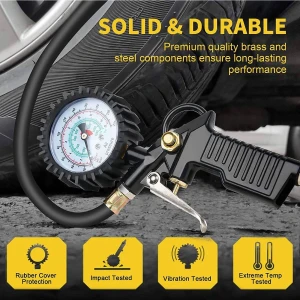 Basınç Göstergeli Lastik Şişirme 0-220PSI/0-16BAR