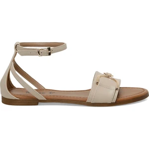 Miss F DS24015 4fx Bej Kadın Düz Sandalet