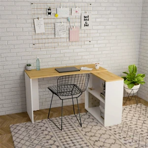 Eco Room L Çalışma Masası - Safir Meşe / Beyaz