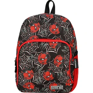 Yeni Sezon Speedy Örümcek Desenli Suluk Cepli Erkek Çocuk Anaokul Kreş Sırt Çantası