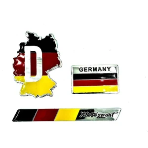 Etiketçilere Özel Takım 3'lü Set Germmany Arma Seti Alüminyum Sticker