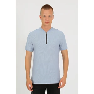 Uomo Park 2653 Yarım Fermuarlı Premium Kısa Kollu Regular Fit Erkek T-Shırt