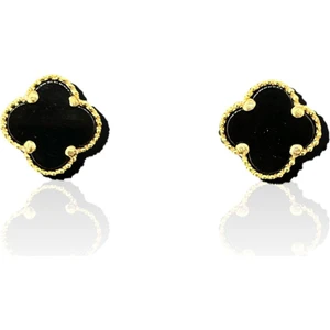 Anka Mücevherat 925 Ayar Gümüş Van Cleef Küpe, Van Cleef Küpe, Yonca Küpe, Gümüş Küpe