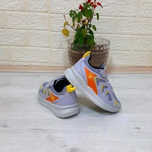 86924 Gri Sarı Cırtlı Lastikli Erkek Çocuk Spor Ayakkabı