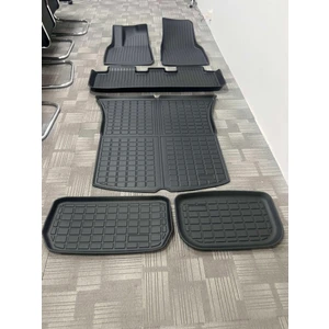 Li Parts Tesla Model Y TPE  Premium 3D Havuzlu Tüm Paspas Seti(Ön ve Arka Bagaj Paspasları Dahil) 6 Parça