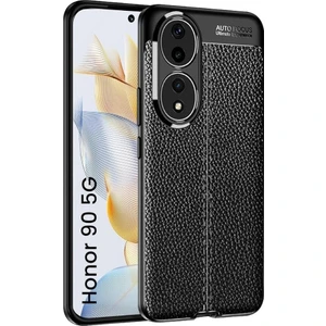 Honor 90 Deri Desenli Silikon Kılıf - Ultra Darbe Emici Kamera Korumalı Kapak