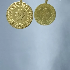 Golden Juice Takı Golden Juice 22 Ayar Altın Kaplama İmitasyon Tarihli Çeyrek Altın