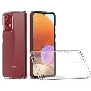 Samsung Galaxy A32 4g Kılıf Tam Koruma Sağlayan Sert Avila Premium Şeffaf Tank Kapak