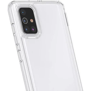 Techno Guru Samsung Galaxy A71 Tam Koruma Sağlayan Sert ve Şeffaf Coss Premium Silikon Kılıf